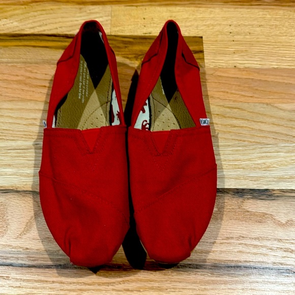 Toms Shoes - Worn twice red TOMS